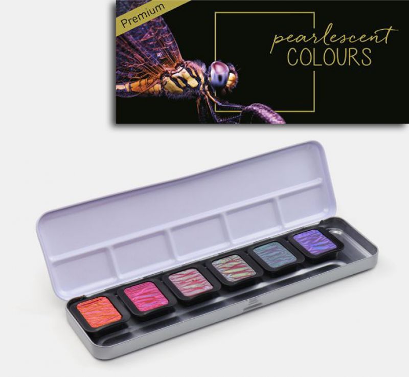 FINETEC Premium Flip Flop Farben Perlglanzfarben, irisierende Aquarellfarben für Malerei, Grafik und Kalligrafie - F7003