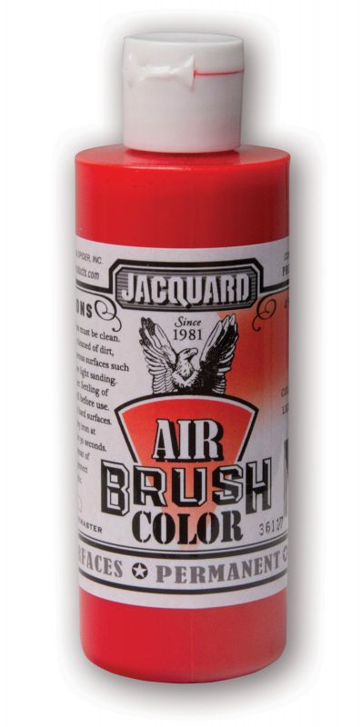 Jacquard Products Airbrush Color Flüssigfarbe Bright Red, 118 ml leuchtend Rot