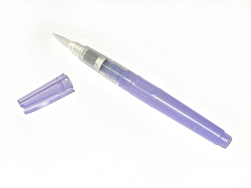 Kuretake Wassertankpinsel Violett, dicke Pinselspitze, Aquarellpinsel